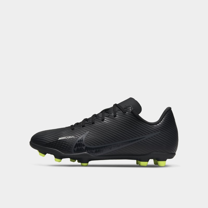 Nike Mercurial Vapor Club FG Kids Football Boots Blk Grey White