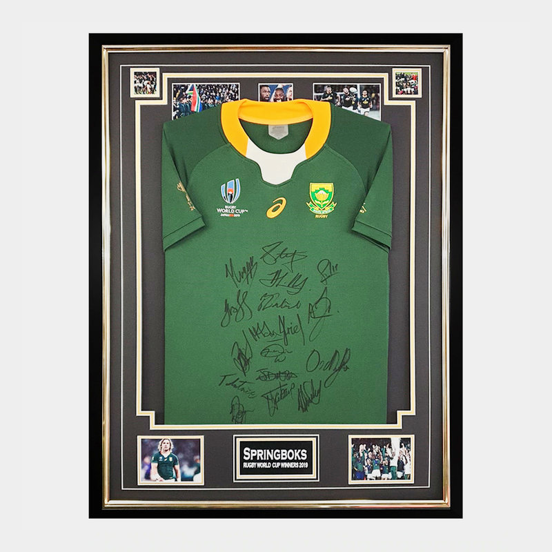 Lovell Rugby Signed Springboks Jersey Framed - Rugby World Cup Winners 2019