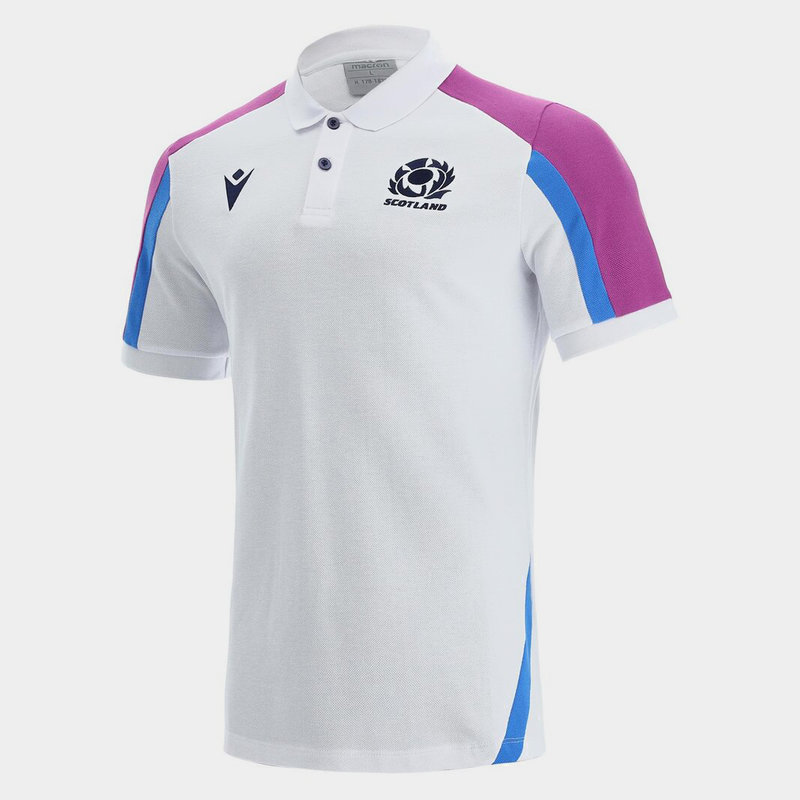 Macron Scotland Rugby Polo Shirt Mens