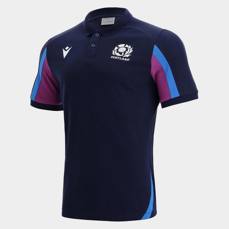 Macron Scotland Rugby Polo Shirt Mens