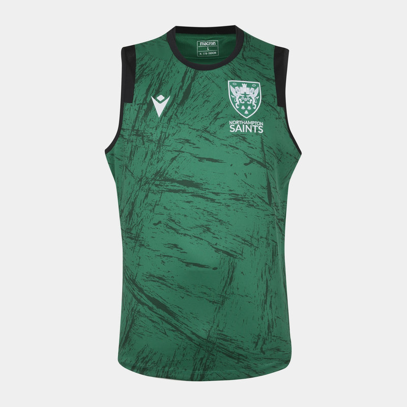BNWT Large Boys 10/11 Years Northampton Saints Rugby Training T-Shirt Macron 