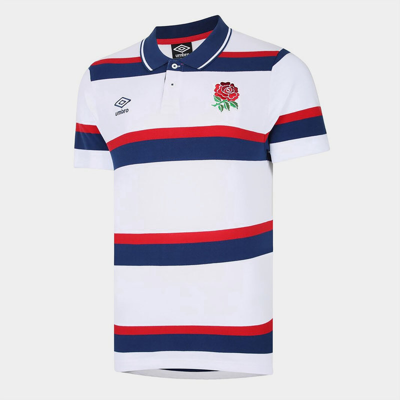 Umbro England Rugby Pique Polo Shirt Mens