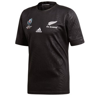 adidas New Zealand All Blacks RWC 2019 Home S/S Rugby Shirt