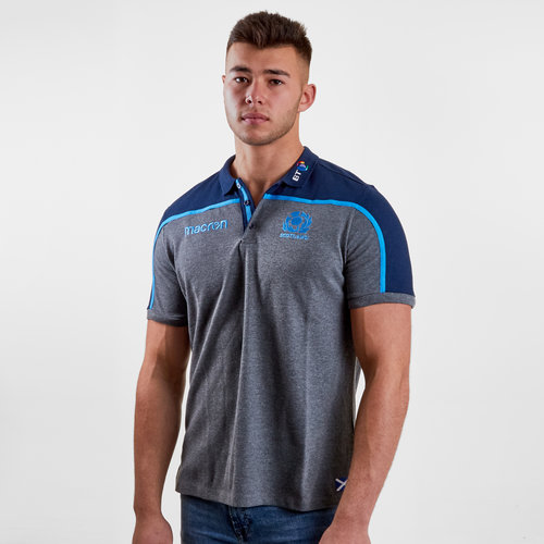 Scotland 2018/19 Players Travel Rugby Polo Shirt
